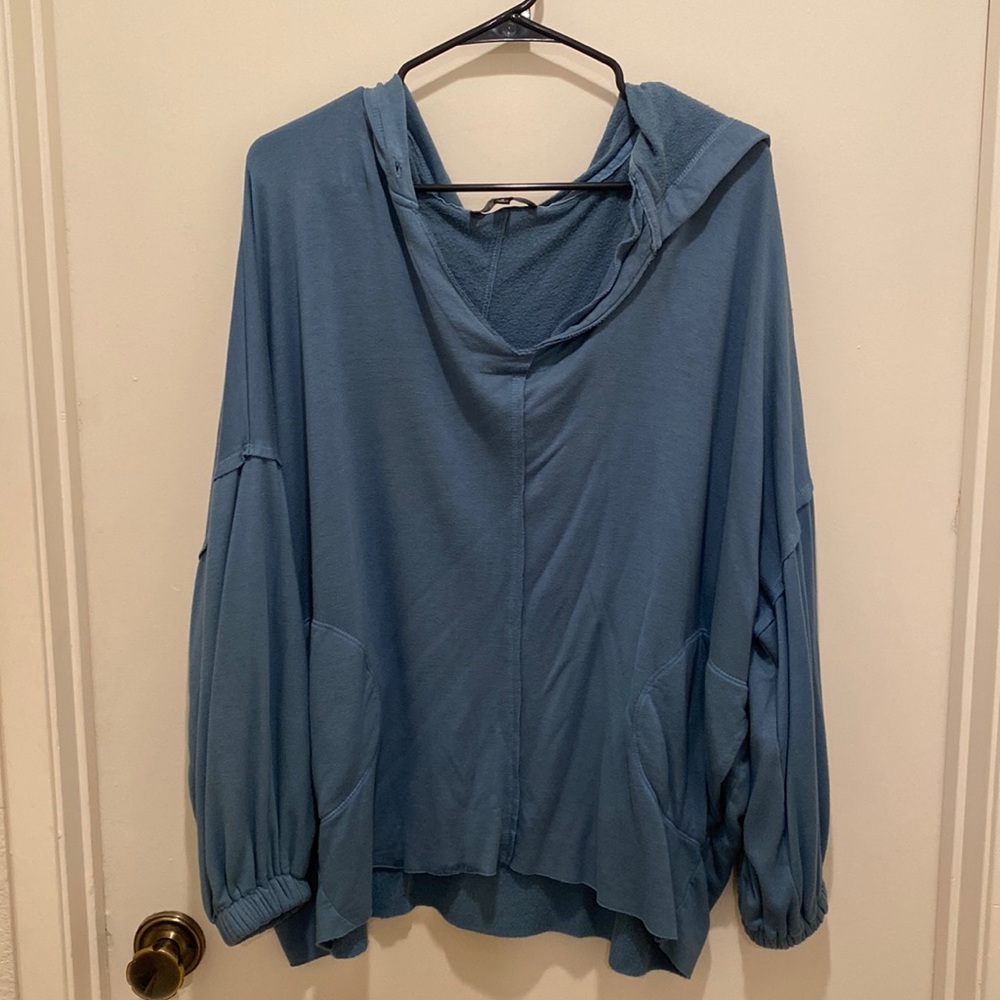 Lulus Slouchy Blue Hoodie